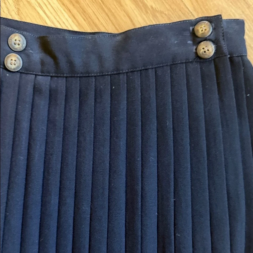 Falda midi plisada vintage Jones New York 100 % lana talla 4P pequeña hecha en EE. UU. Foto 2 de 4