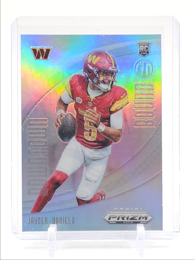 JAYDEN DANIELS 2024 PANINI PRIZM DECA DOWNTOWN BOUND ROOKIE SILVER RC Q4832