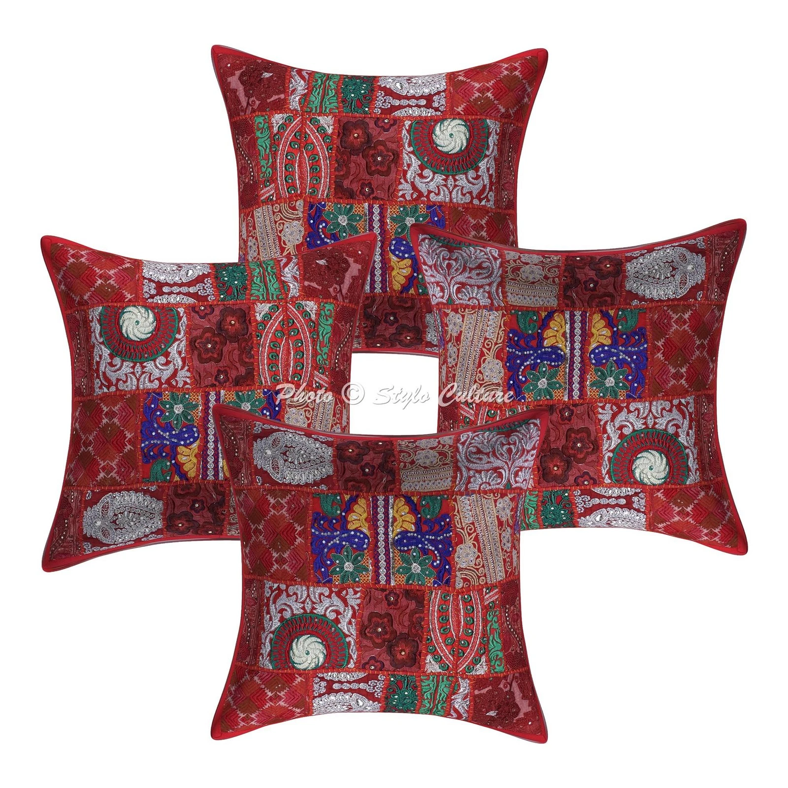 Boho Bohemian Cushion Cover Vintage Patchwork Throw Decor Pillow Cover Case