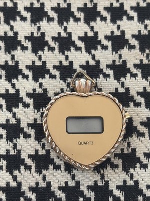 VTG Jacques Carpentier Quartz Heart Watch Necklace Pendant No Chain Untested