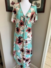 Hailey & Co. Teal Floral Women's Sundress WITH POCKETS