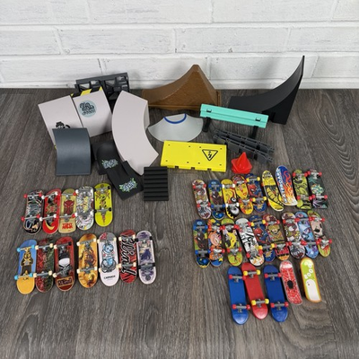 #ad Lot of 35 Fingerboard Skateboards Obstacles Tech Deck Tony Hawk Hot Wheels Other $34.99