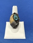 Vintage Native American Sterling Silver Turquoise Ring Size 8