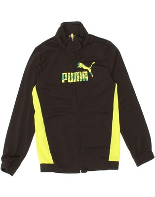 Puma Jungen Grafik Trainingsanzug Oberteil Jacke 9-10 Jahre schwarz Colourblock CA79