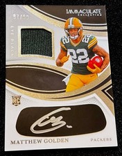 MATTHEW GOLDEN 2025 NFL FOOTBALL IMMACULATE RPA ROOKIE EYE BLACK PATCH AUTO /99