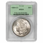 1884CC Morgan Silver Dollar $1 PCGS MS 64