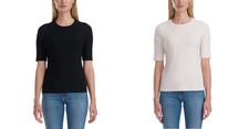 Splendid Womens Ribbed Elbow Sleeve Top