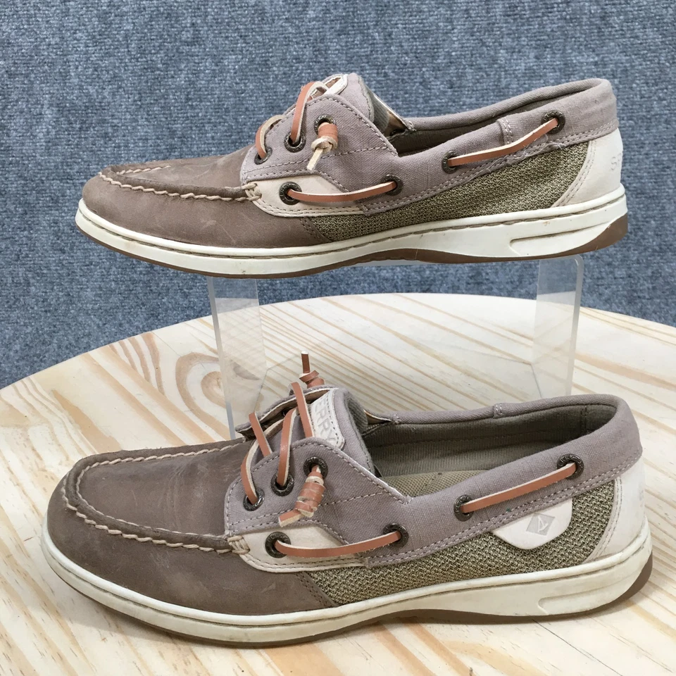 Zapatos Sperry para mujer 8 Rosefish informales 3 ojos barco planos STS81796 cuero marrón Foto 2 de 4