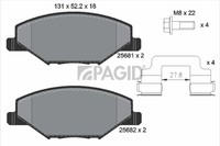 Bremsbelagsatz Scheibenbremse Pagid T2204N FüR VW Polo 5 602 604 612 614 Skoda 3