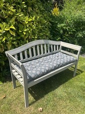 Mulberry Tree Bench Seat Pad Grey Cushion Garden Outdoor Decor 110cm  x 50cm