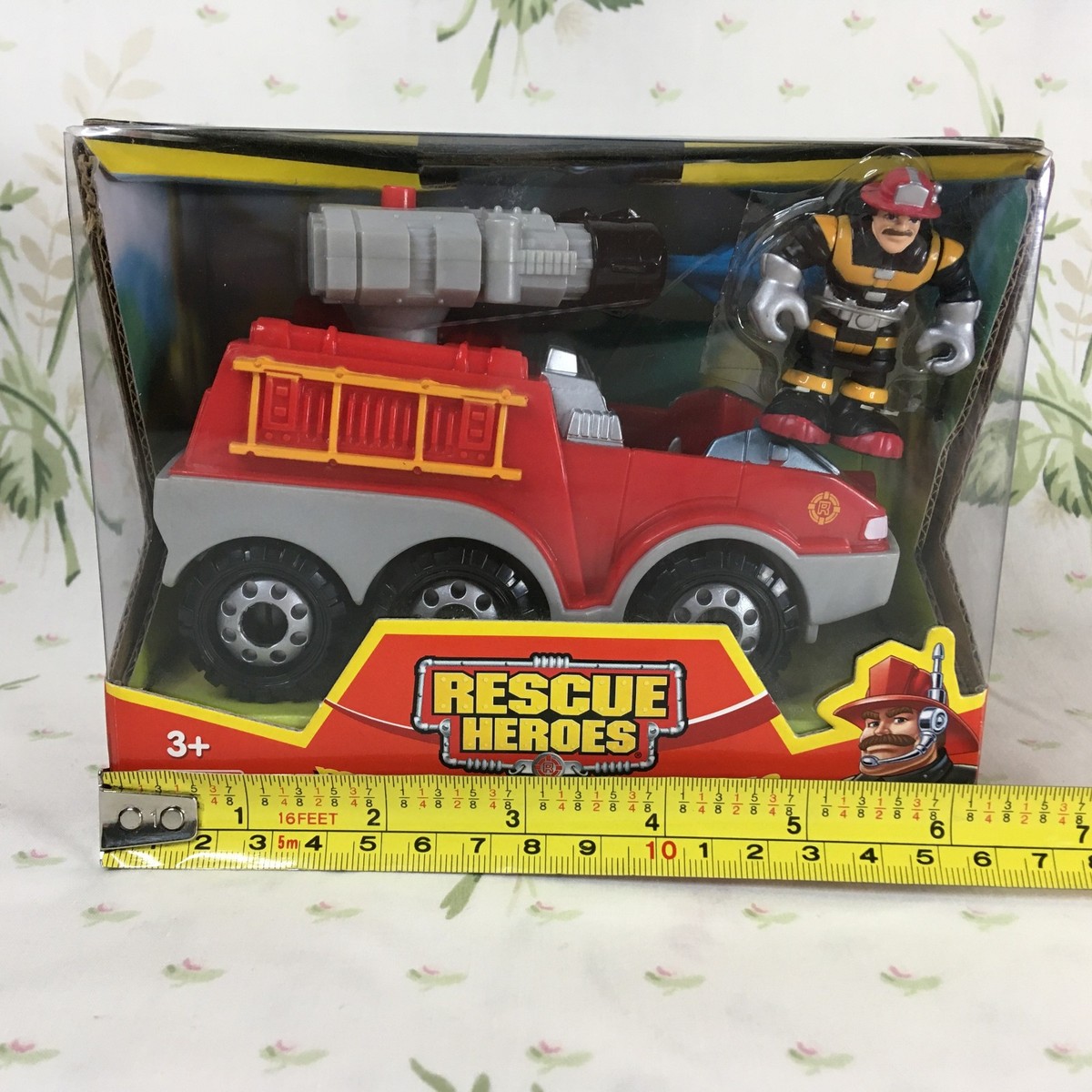 Fisher Price Rescue Heroes Micro Adventures Fire Truck With Billy