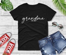 Custom Grandma Shirt Womens Est Year Personalized Nana Tee Christmas Gift Idea