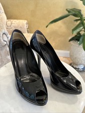 Christian Dior Black Open-toe Heels - Vintage Designer Shoes