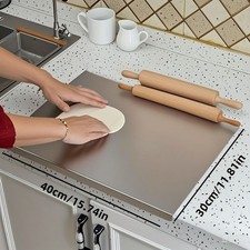 Stainless Steel Cutting Board with Lip for Kitchen Chopping Boards for Counterto