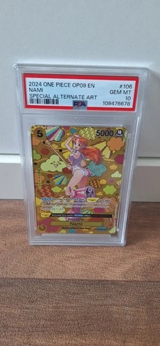 One Piece TCG Nami OP09 (SP) OP08-106 PSA 10 ENGLISH