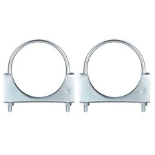 Muffler U-Bolt Clamps for 102mm Diameter Pipe, 2pcs Saddle Type U-bolt Clamps