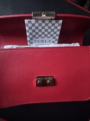 Red Furla Metropolis Mini Crossbody