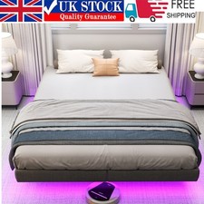 Yenlacy Super King Floating Bed Frame Modern Platform Bed with LED Lights,UK