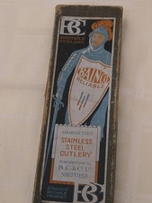 6 x Vintage Cutlery Walker & Hall Stainless Steel Butter Spread Knives Sheffield