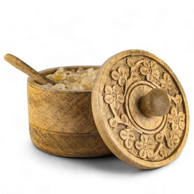 Mie Creations Salt Pepper Pinch Bowls, Vintage Box Cellar with White