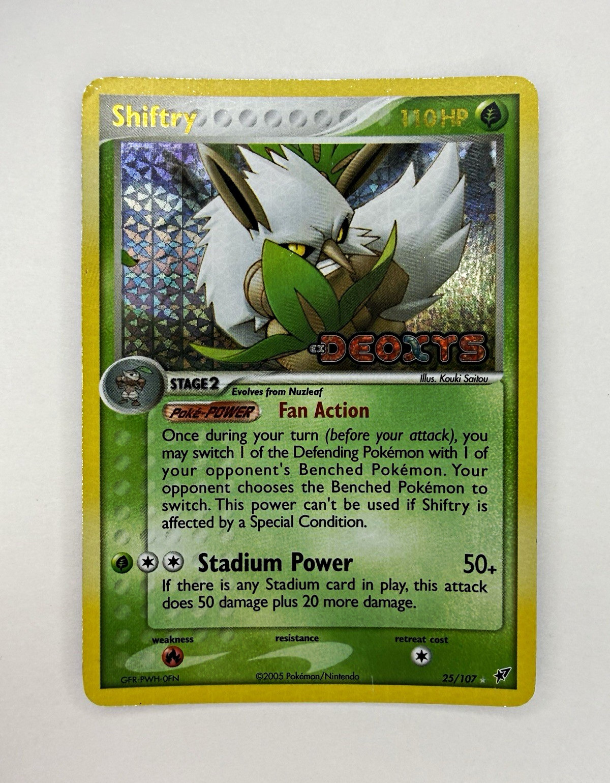 The Pokémon Company Pokémon TCG Shiftry 25/107 EX Deoxys Holo 110 HP ENG Reverse