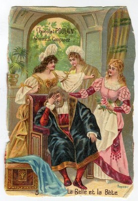 Glanzbild Oblate scrap Märchen La Bella et la Bete - die Schöne und das Biest 5