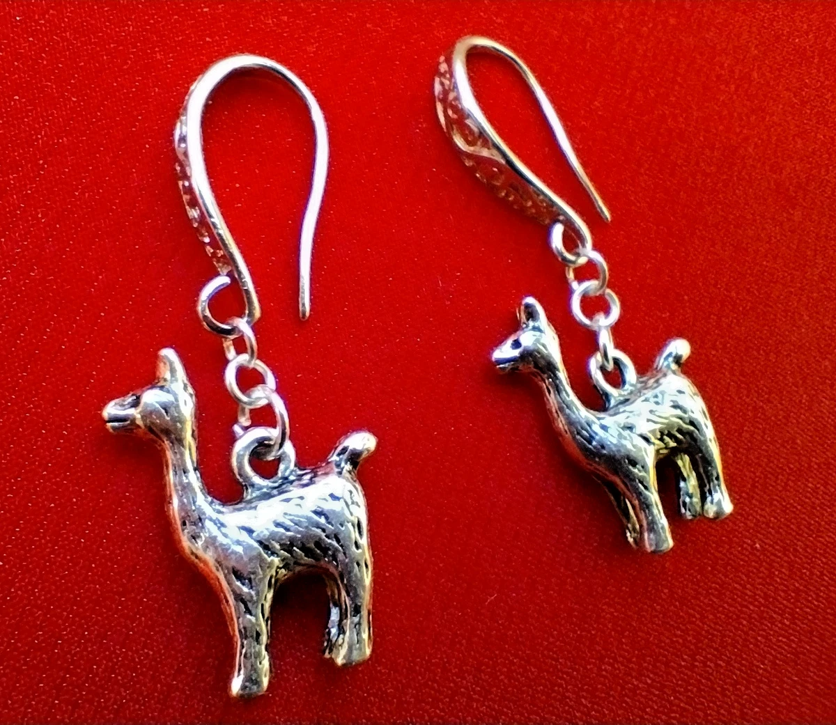 Origami Llama Earrings in Sterling Silver 925 by Jamber Jewels, Origami Alpaca Earrings, Mama