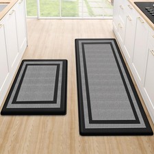 Kitchen Mats 2 PCS Cushioned Kitchen Rugs Anti-Fatigue Floor Comfort Mat,No...