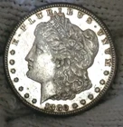 1880-s Morgan Silver Dollar Brilliant Uncirculated Slight Cameo with Mirrors...
