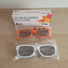 LG 3D GLASSES AG-F110 2 Pack BRAND NEW Genuine New White and Orange
