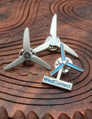 #ad 3 Wind Turbine Pins. General Electric GE And Windconnect. Pin backs Tie... $22.00