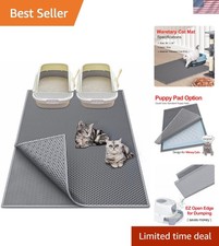 Easy-Clean 36x30 Cat Litter Mat - Waterproof  Litter Trapping Technology