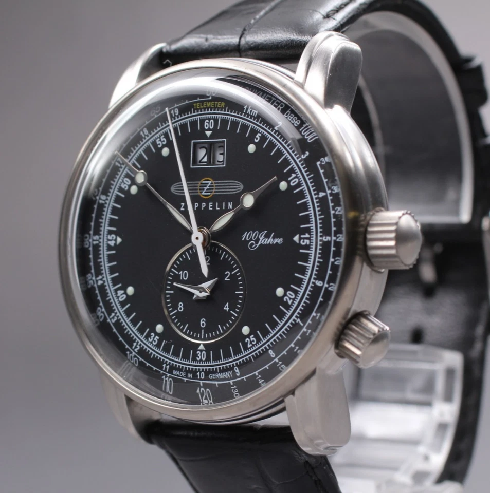 【Juego Completo Como Nuevo】 Reloj de Cuarzo Zeppelin 100 Aniversario (100 Años) 7640-2 Hombre Foto 3 de 4