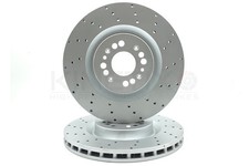 PER ABARTH 500 COMPETIZIONE COPPIA DISCHI FRENO FORATI ANTERIORI A CROCE 305mm 52041114