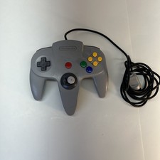 Nintendo 64 Gray Controller Authentic, Works, Loose stick, Recommended for parts
