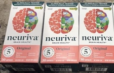 Neuriva Brain Health Original 30 Capsules, 3 pack, Exp 07/2026