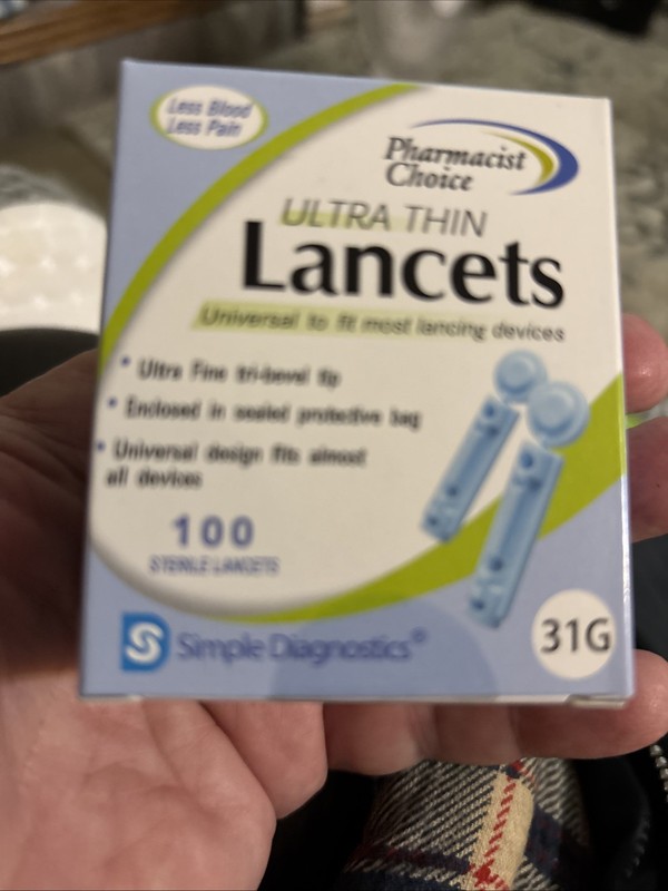 9 Boxes of 100 Pharmacist Choice Ultra Thin Sterile Lancets 31 G