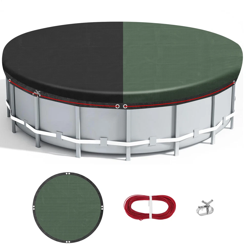 Pool-Abdeckung Abdeck-Plane Sommer & Winter Poolfolie Solarplane UV 200g/m² - Bild 2 von 4