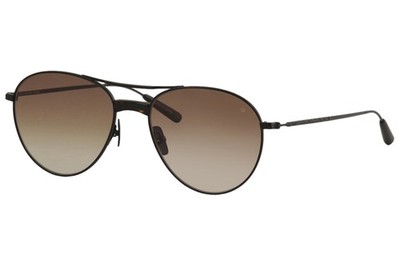 John Varvatos Men's V533 V/533 Matte Black Pilot Sunglasses 55mm