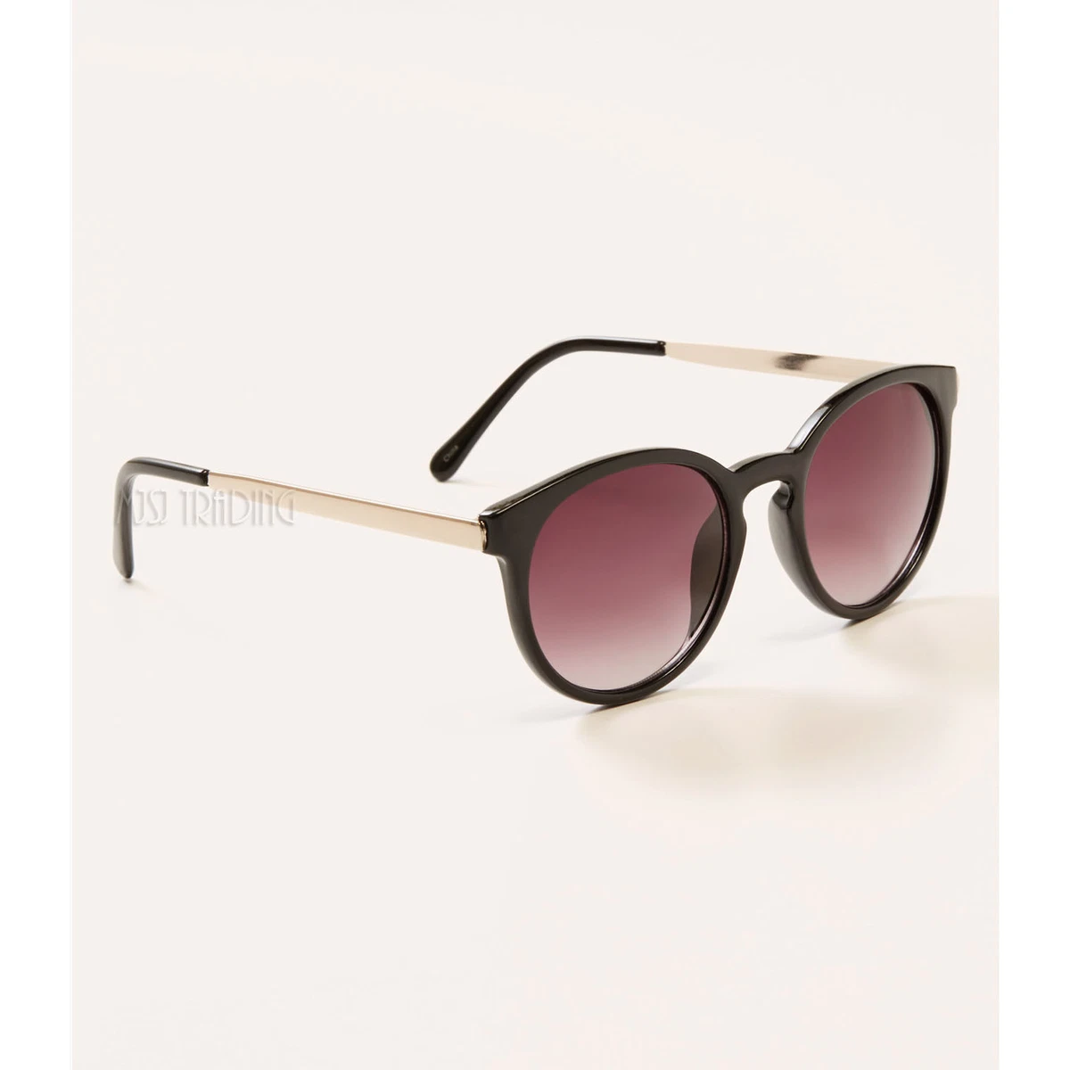 NWT Ann Taylor LOFT Cute Sleek Trendy Round Keyhole Sunglasses Black Pink HOT