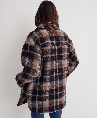 MADEWELL NWT Wool Cassel Plaid Belrose Oversized Shirt MADEWELL NWT Wool Cassel Plaid Belrose Oversized Shirt