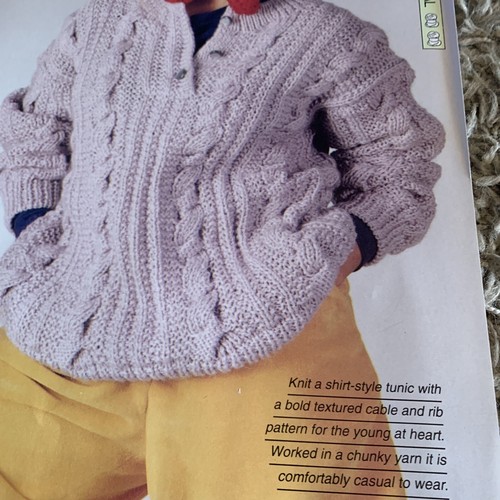 VINTAGE CREATIVE NEEDLES PATTERN TWIST AND TURN KNITTING PATTERN IN CHUNKY YARN - Picture 2 of 3