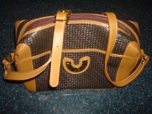 TED-LAPIDUS-BROWN-TEXTURED-LEATHER-SHOULDER-BAG