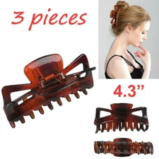 3 pcs Women Large Hair Claw Clip 4.3″ Jumbo Hair Clips Hair Barrette Jaw Clamp