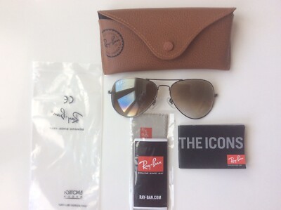 RAY BAN Aviator 3025 58mm Brown Gradient  Lens Without Both Temple  Arms