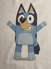 2 Bluey QUILT SQUARE SEWING BLOCK FABRIC QUILTING KIDs Bingo Bandit Family 2