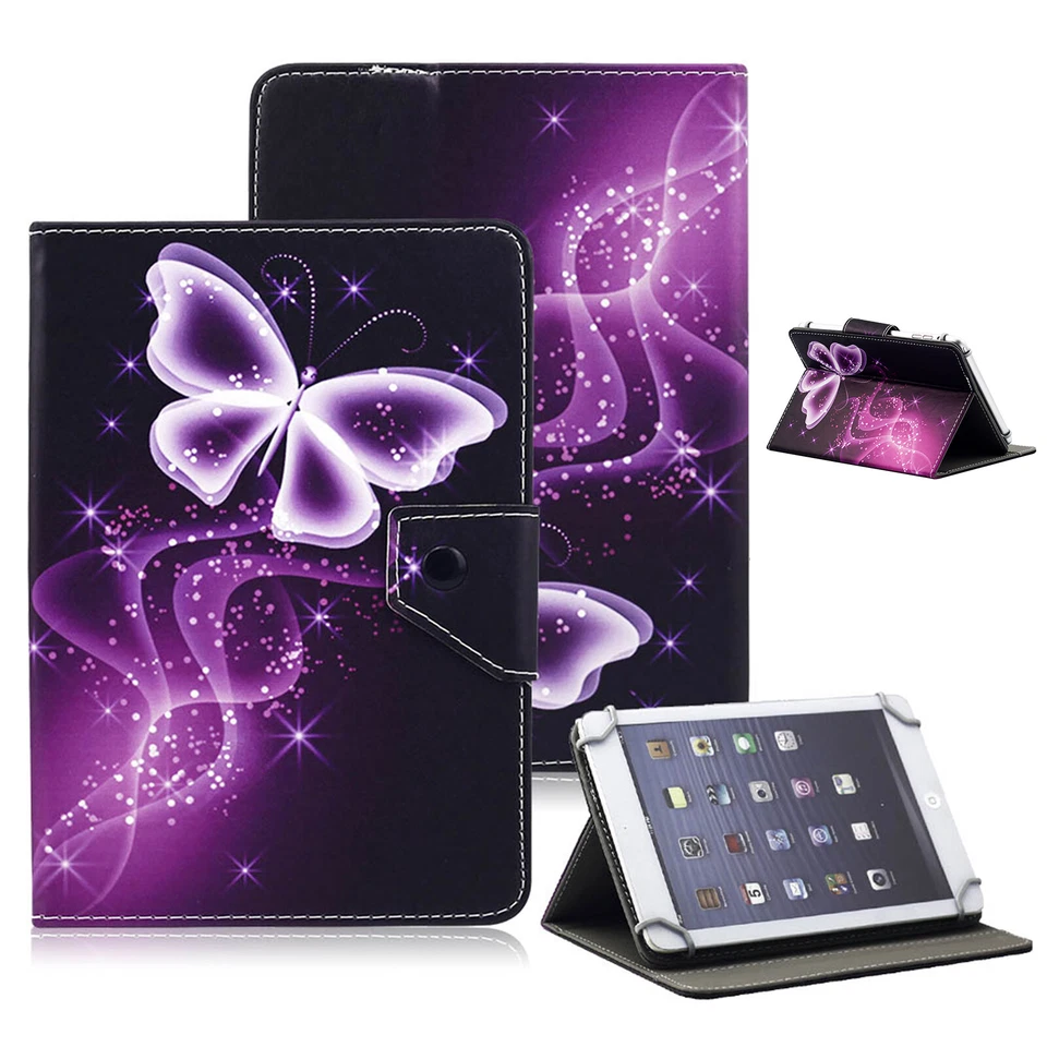 Funda de cuero ajustable universal con soporte para iPad 7" 7.9" 9.7" 10" 10.1" Foto 2 de 4