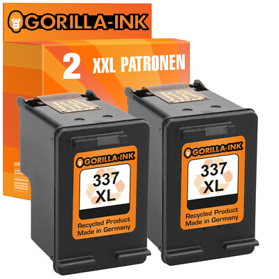 2 Patronen XL Black für HP 337 6313 6304 6305 C 4180 C 4190 C 4170 C 4100 C 4110