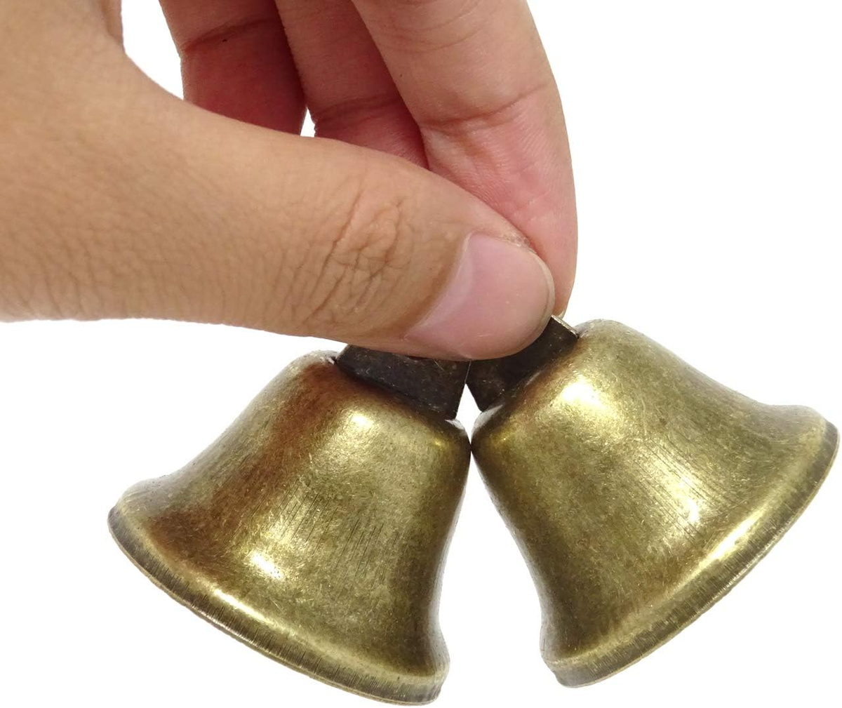 38mm Craft Bells Brass Bells With Clips 20 Pcs Small Brass Jingle Bells ...