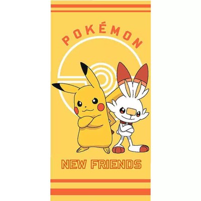 Pokémon New Friends Badetuch, Strandtuch 70x140cm 100% Baumwolle